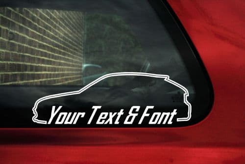 2x MG ZR / Rover 25 Hatchback CUSTOM TEXT stickers
