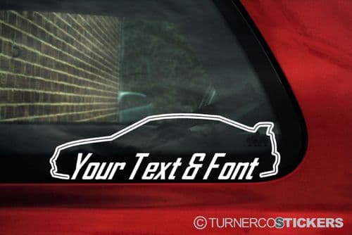 2x MG ZS / Rover 45 , 4-Door Saloon CUSTOM TEXT stickers