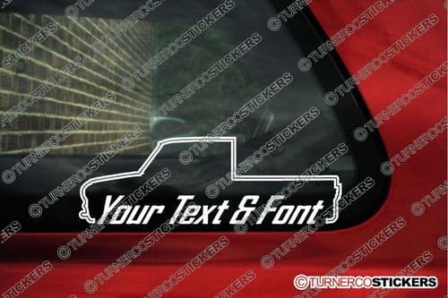 2x Morris / Austin classic Mini pickup truck CUSTOM TEXT car stickers