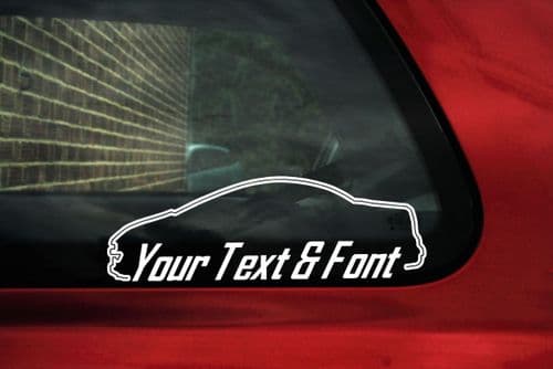2x Peugeot 207 CC convertible hardtop CUSTOM TEXT stickers
