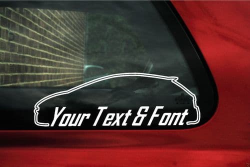 2x Peugeot 207 RC / GTi CUSTOM TEXT stickers