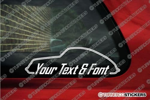 2x Porsche 356 Coupe CUSTOM TEXT stickers