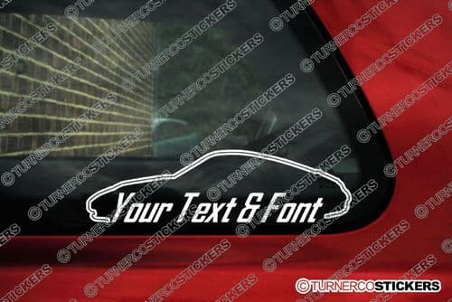 2x Porsche 911 Carrera 996 CUSTOM TEXT stickers