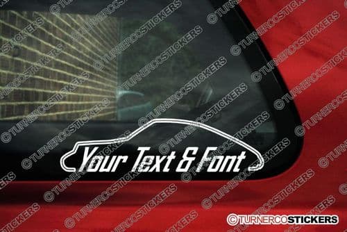 2x Porsche 911 Classic 1967-1973 CUSTOM TEXT stickers