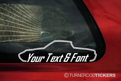 2x Porsche Karmann 914 CUSTOM TEXT stickers