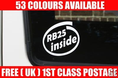 2x RB25 inside sticker For Nissan Skyline R32/ R33 GTS