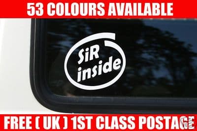 2x SiR inside stickers For Honda Civic CRX Vtec B16 JDM