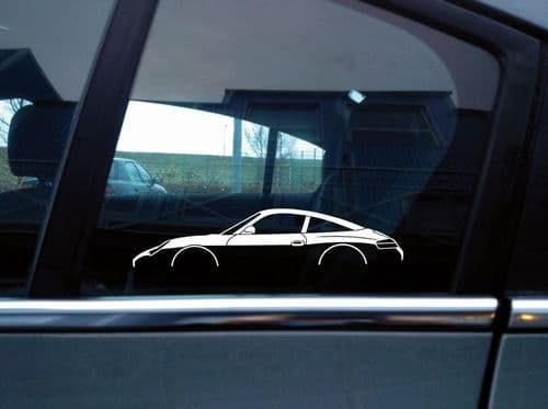 2x sports Car Silhouette sticker - Porsche 911 Targa ( 996 )