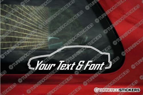 2x Suzuki Suzuki Baleno / Esteem Sedan (1998-2002) CUSTOM TEXT stickers