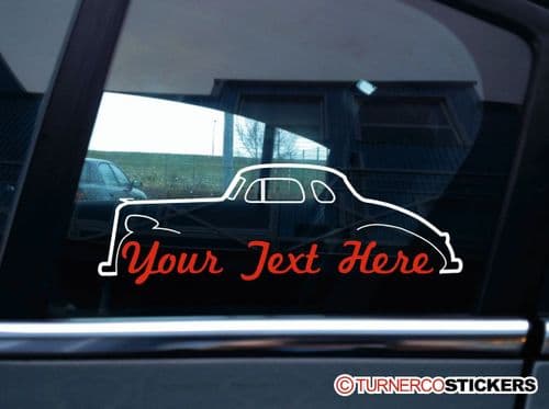 2x (two) 1937 Chevrolet Master GB Coupe classic Chevy CUSTOM TEXT stickers