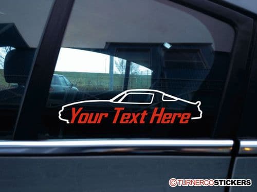 2x (two) Chevrolet camaro (1974-1981) Z28 CUSTOM TEXT stickers / decals