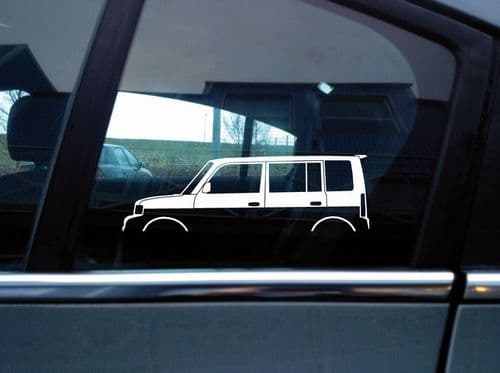 2X usdm Car silhouette stickers - for Scion xB 1st gen XP30, 2004-2006