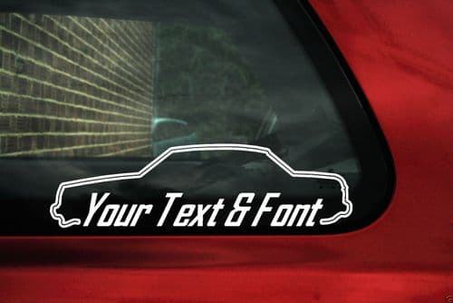 2x Volvo 240 GLT Turbo sedan, saloon. YOUR TEXT Custom car surround Stickers.