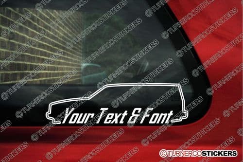 2x Volvo 740 estate wagon 16v Turbo, SE , YOUR TEXT custom car surround STICKERS