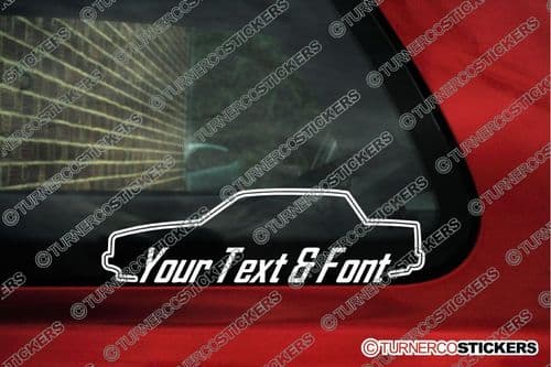 2x Volvo 740 Sedan / saloon 16v Turbo, SE YOUR TEXT custom car surround STICKERS