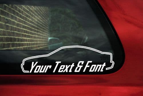 2x Volvo C70 Coupe T5 (1997-2004) Your Text custom surround car Stickers