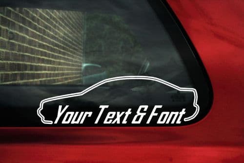 2x Volvo S40 T4 1st gen (1995-2004) Your Text custom surround car Stickers