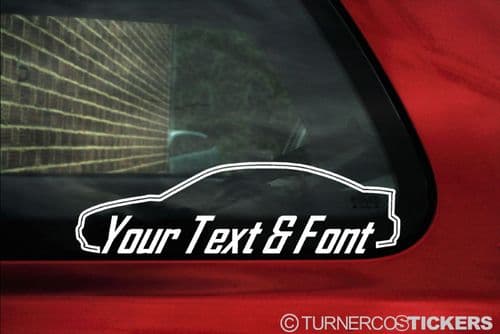 2x Volvo S60 1st gen (2000-2009) sedan YOUR TEXT custom car surround STICKERS