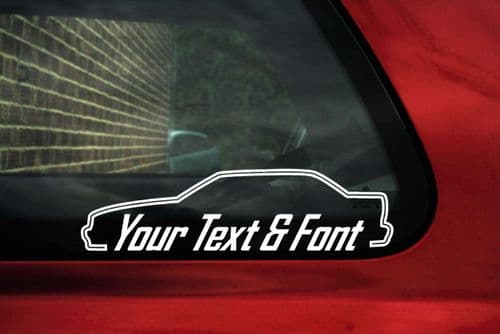 2x Volvo S70 T5 sedan (1996-2000) YOUR TEXT custom car surround STICKERS