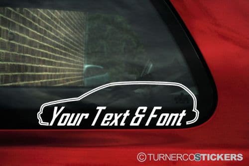 2x Volvo V40 1st gen (1997-2004) Your Text custom surround car Stickers