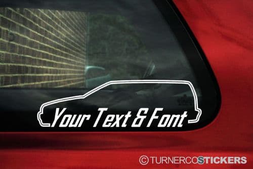 2x Volvo V70 (1st gen 1997-2000) estate wagon, Your Text custom surround car Stickers