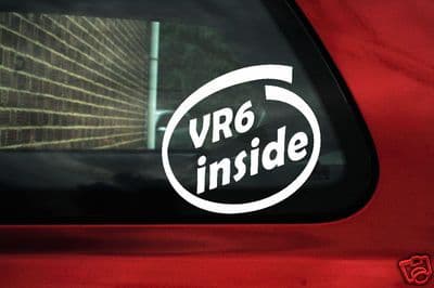 2x VR6 inside sticker For Mk3 Mk2 Vr6