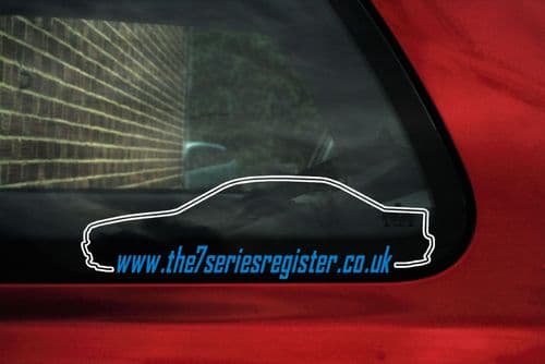 2x 'www.The7SeriesRegister.co.uk' bmw e38 car surround stickers, Decals
