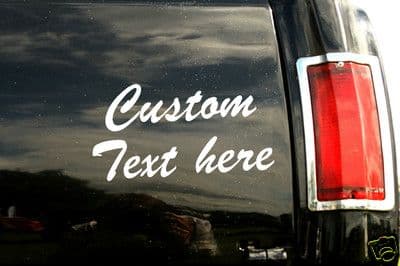 2x Your text custom stickers For hot rod and custom car