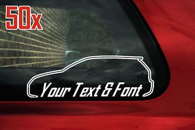 50x ANY Car Text Font colour Website business advertising custom stickers