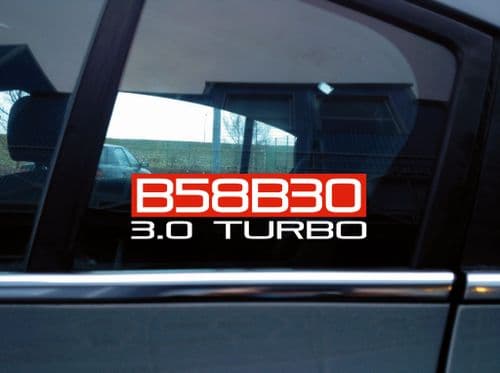 B58B30 3.0 TURBO sticker for BMW F20 F21 M140i ,F30 340i ,G30 540i, G11 740i C11