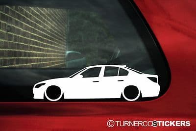 BMW E60 5-Series Outline Stickers 2X Low for M5 535i 540i 525i 535d