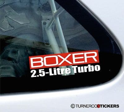 Boxer 2 5-Litre Turbo Sticker for Subaru Legazy Impreza Forester 2 5 Turbo