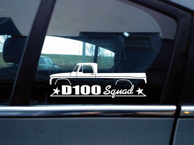 D100 Squad sticker for 1961-1965 Dodge D100 1st gen long bed classic ...