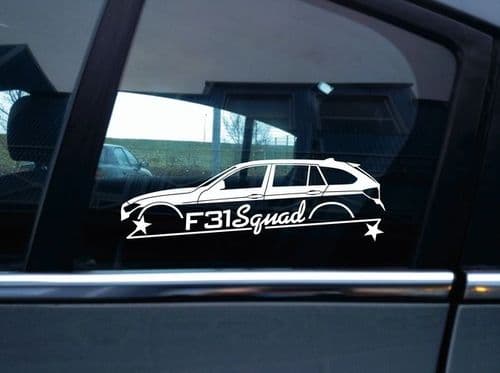 F31 squad sticker - for BMW 3-series Touring F31 | 318d 320i 320d 335i 316i Q21
