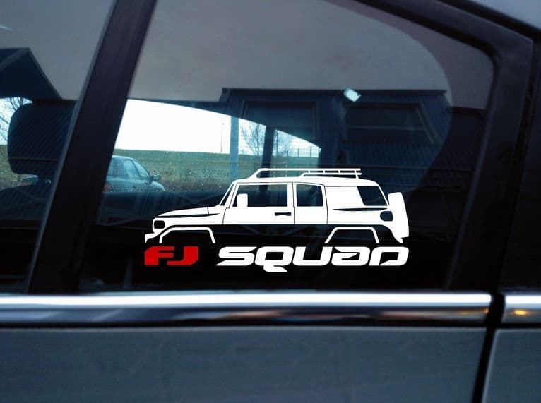 FJ Squad silhouette sticker - for Toyota FJ Cruiser Q54
