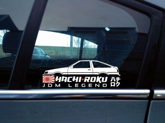 JDM LEGEND sticker for Toyota AE86 Corolla Levin hatch hachi roku classic