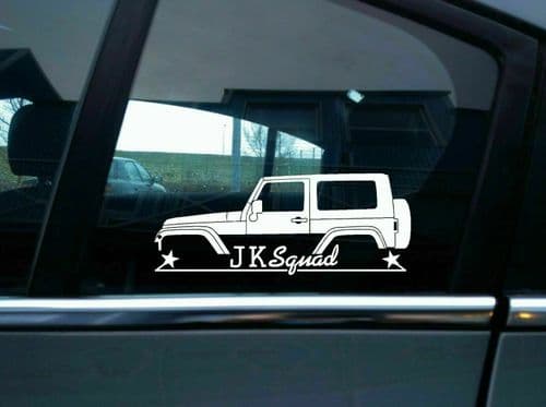 JK SQUAD 4x4 silhouette sticker - for Jeep Wrangler JK | 2-DOOR sahara Q60