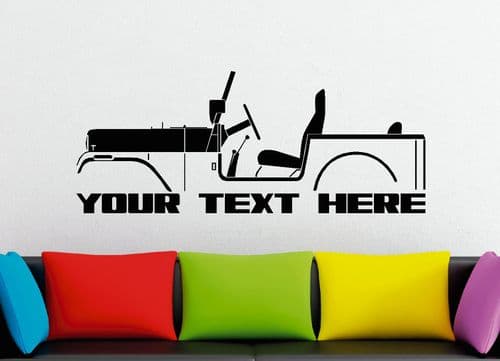 Large Custom car silhouette wall sticker - for 1976 AMC Jeep CJ-7 vintage classic