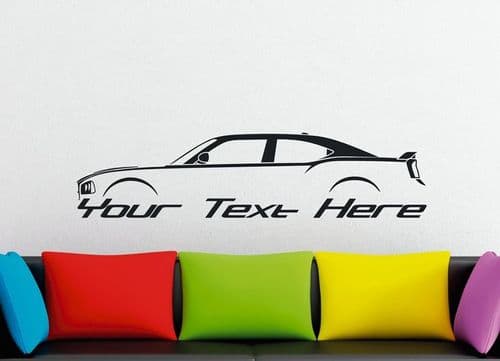Large Custom car silhouette wall sticker -for Dodge charger 2005-2010 SRT 8 mopar (LX)