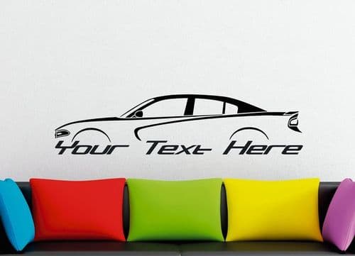 Large Custom car silhouette wall sticker -for Dodge magnum station wagon | hemi v8