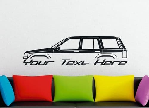 Large Custom car silhouette wall sticker - for Jeep Grand Cherokee ZJ