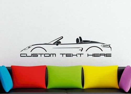 Large Custom car silhouette wall sticker - for Porsche Boxter 2012- (981)