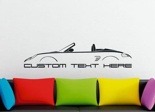Large Custom car silhouette wall sticker - for Porsche Boxter 986 | classic