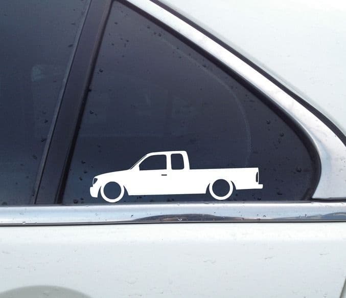 Lowered car stickers for Toyota 1st gen ext cab pickup 1995