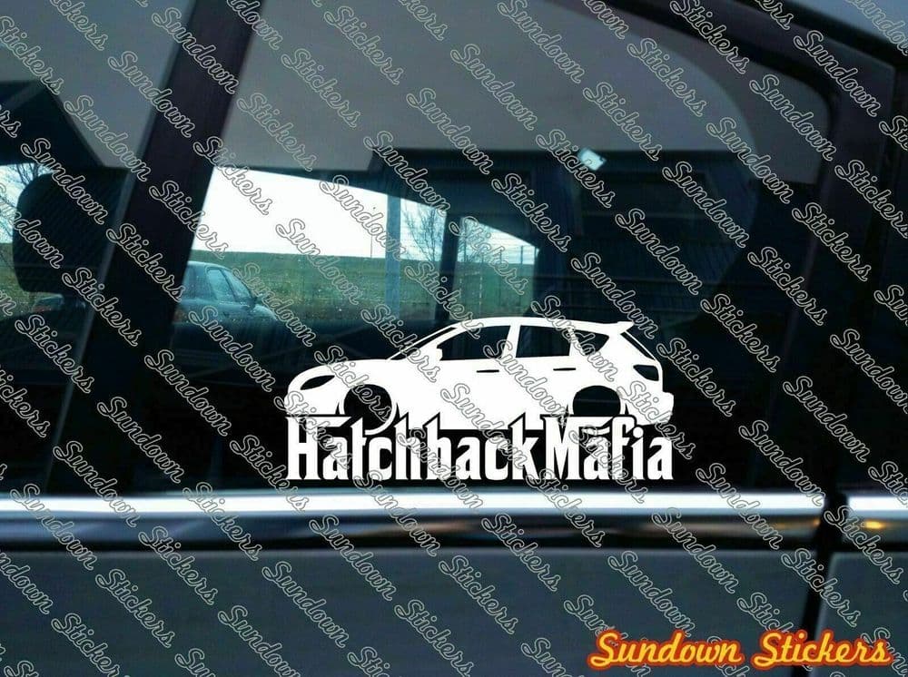 Lowered HATCHBACK MAFIA sticker - for Mazda 3 Mazdaspeed MPS 1st gen ...