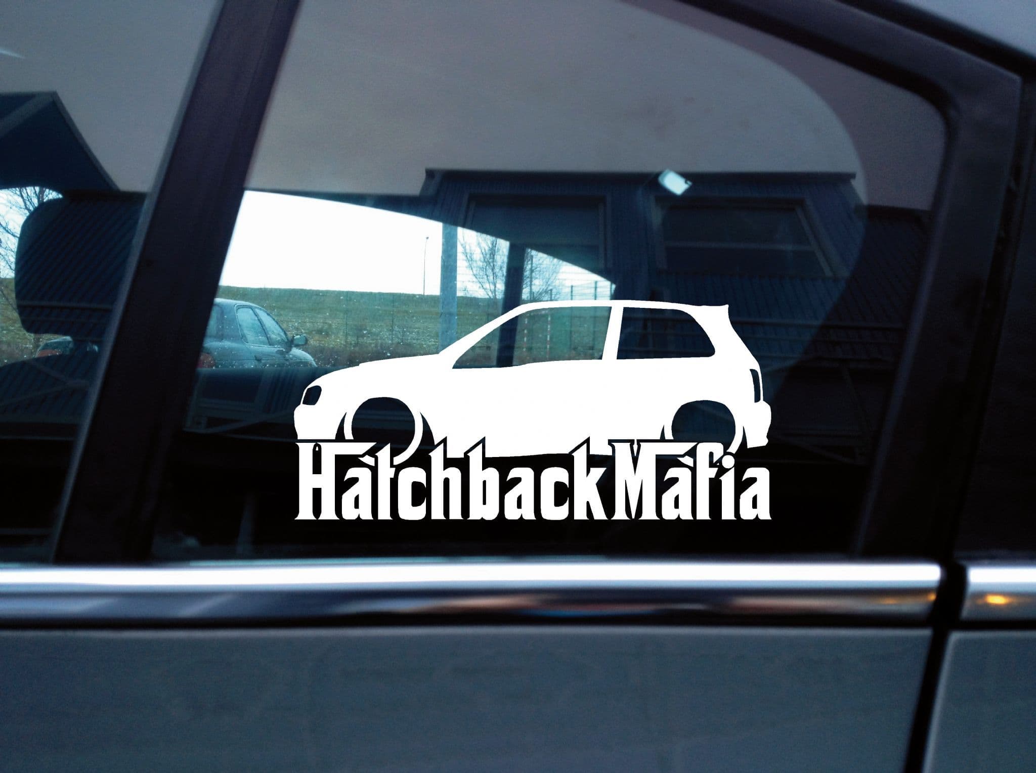 Lowered HATCHBACK MAFIA sticker for Toyota Glanza V / starlet GT