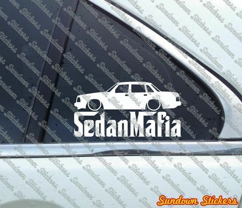 Lowered SEDAN MAFIA car sticker - for Volvo 240, 244,GLT Turbo | classic B10