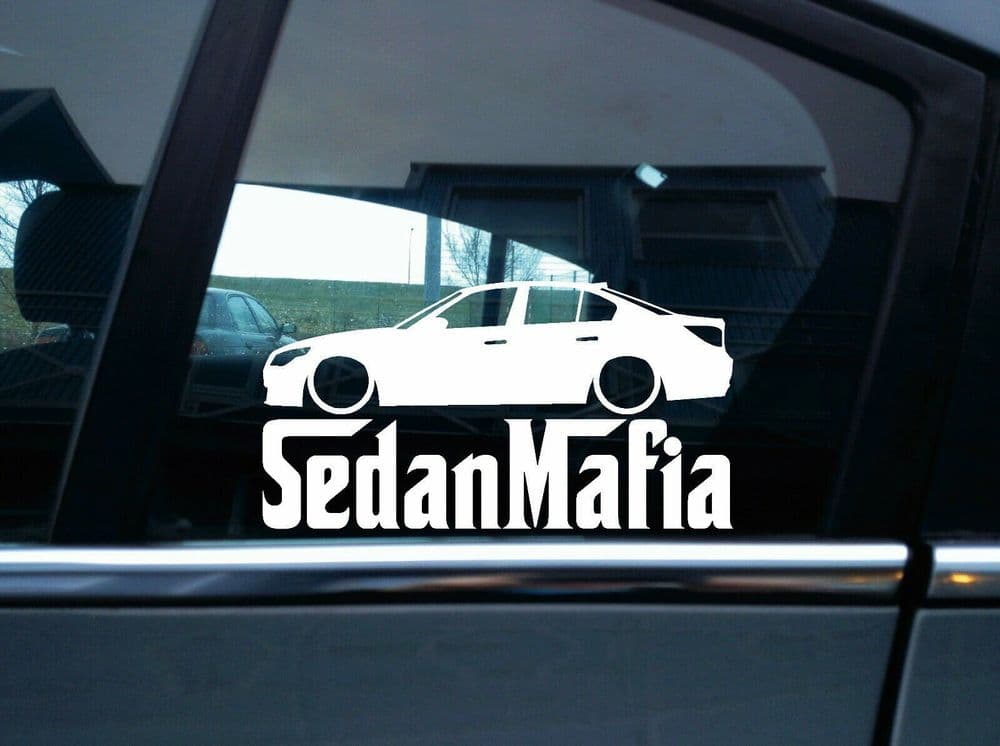 Lowered SEDAN MAFIA sticker - for Bmw E60 5-series Sedan 530d 535d 535i B43