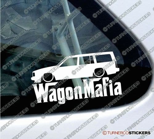 Lowered WAGON MAFIA sticker - for Volvo 740 Turbo station wagon W42