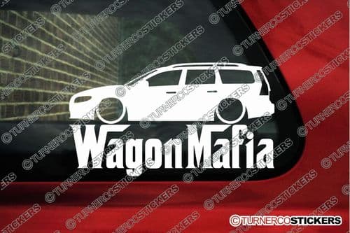 Lowered WAGON MAFIA sticker - for Volvo V70 3rd Gen 2008-2016 | W95